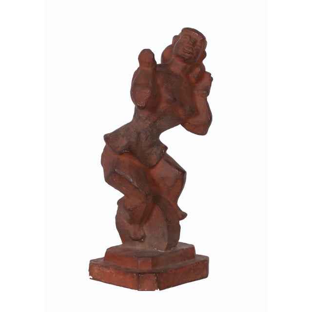 Chaim Gross Woman On A Unicycle, Chaim Gross Terracotta Sculpture For Sale - Image 4 of 4