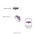 Purple Lustrous Five-Stone Marquise Amethyst Sterling Silver Ring - Size 8 For Sale - Image 8 of 9