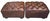 Pair of Restoration Hardware tufted leather ottomans featuring distressed cigar brown leather upholstery, deep button...