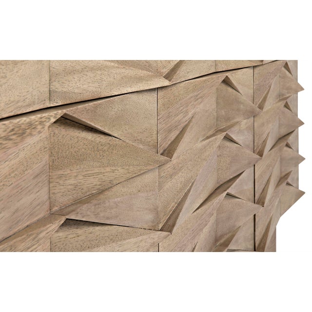 NOIR Drake Geometric Sideboard, Washed Walnut For Sale - Image 11 of 11