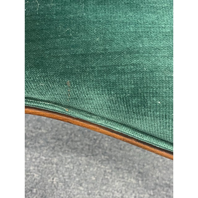 Louis XV Style Carved Walnut Armchairs in Emerald Velvet, a Pair For Sale - Image 12 of 12