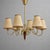 Cream Swedish Brass Chandelier by Hans Bergström for Asea, 1940s For Sale - Image 8 of 9