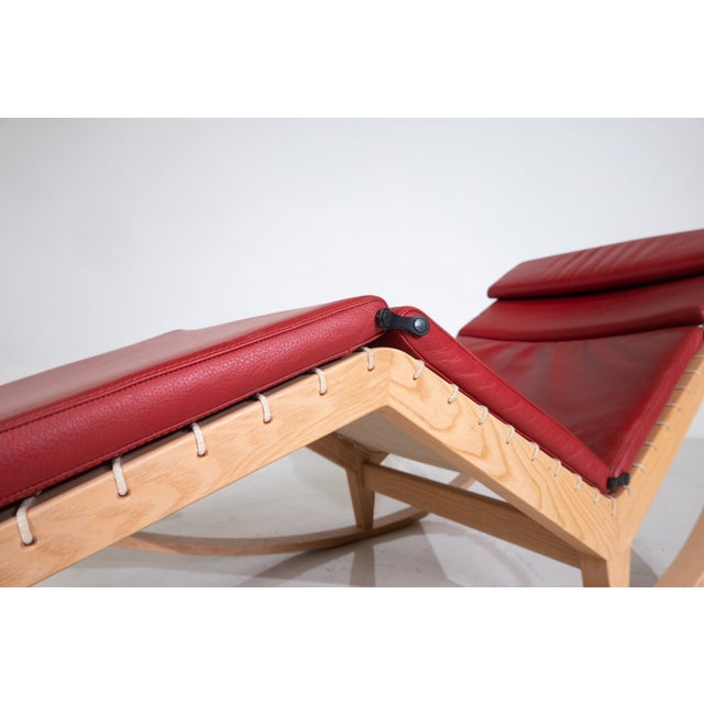 Red Rocking Chair Canapo by Franco Albini for Cassina, Italy This piece is attributed to the mentioned designer/maker. It...