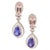 Early 21st Century Natural morgenite 4.38cts &tanzanite6.87cts&diamond 1.89cts earring in 18k gold For Sale - Image 5 of 18