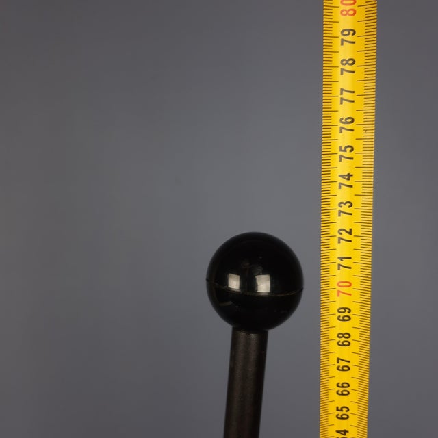 Vintage Italian Magazine Rack in Brown Leather and Metal, 1980s For Sale - Image 10 of 11