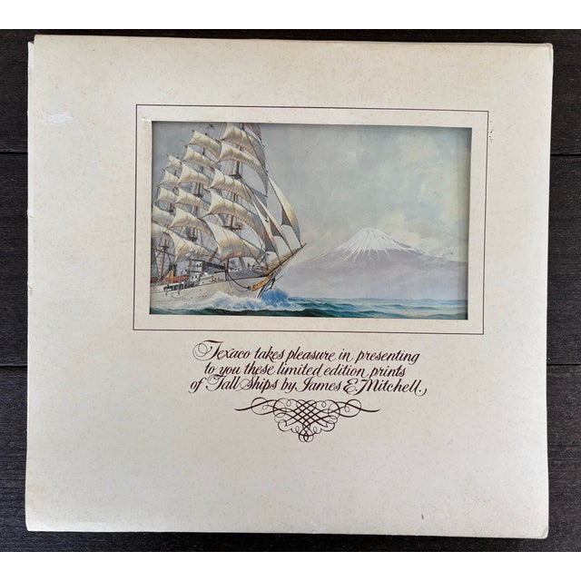 "Limited Edition Prints of Tall Ships" art portfolio by American marine artist James E. Mitchell, presented as a corporate...