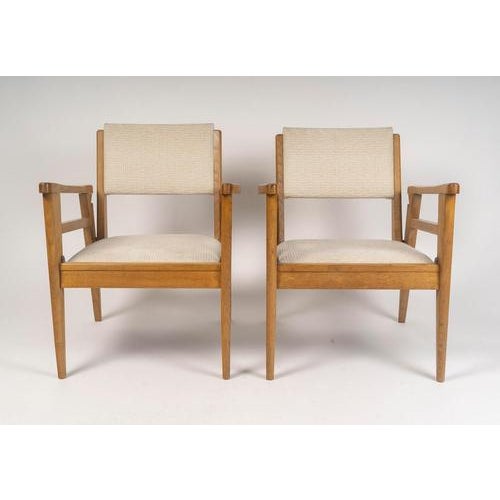 Vintage Oak Armchairs, 1950s For Sale - Image 3 of 10