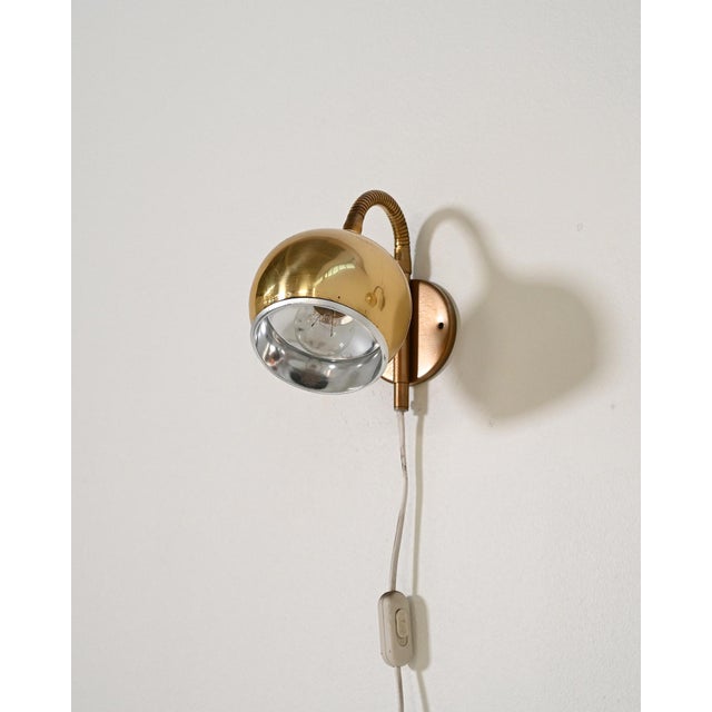 Brass Wall Lamps by Möllers Armatur Eskilstuna, 1950s, Set of 2 For Sale - Image 3 of 11
