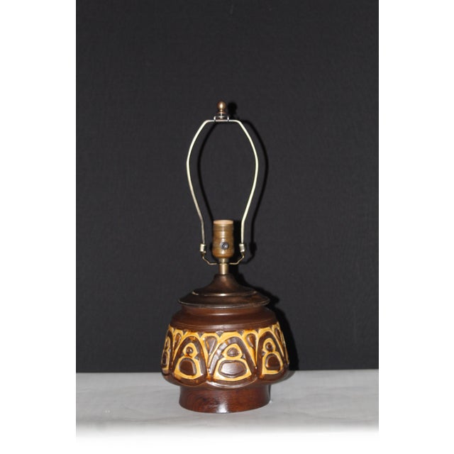 Mid 20th Century Roberto Rigon Style Ceramic Lamp For Sale - Image 4 of 13