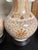 Pair of Large Vintage Crackle Glaze Porcelain Table Lamps With Brass Accents For Sale - Image 10 of 11