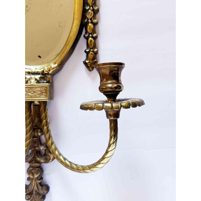 Brass Wall Scomces Circa 1940’s - A Pair For Sale In Providence - Image 6 of 8