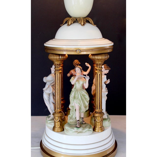 Large Architectural Antique Figural Greek Roman Goddess Muse Porcelain