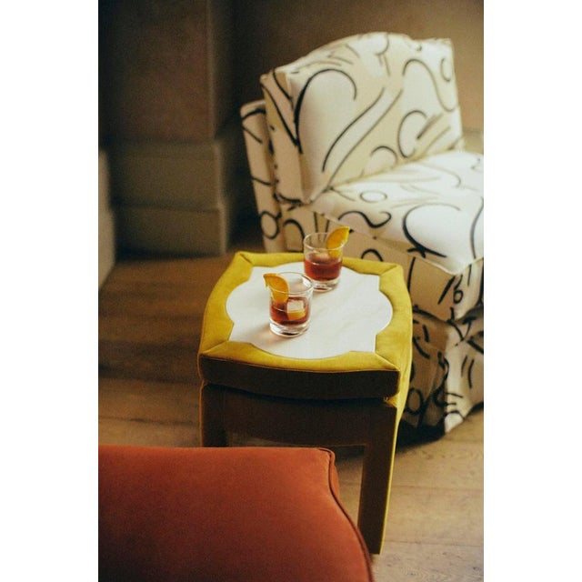 Turmeric Velvet Felix Slipper Chair by Ceraudo For Sale - Image 6 of 8