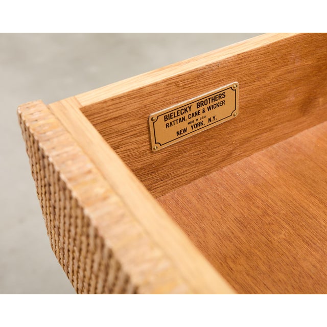 Billy Baldwin for Bielecky Brothers Rattan Cane Writing Desk For Sale In Sacramento - Image 6 of 18