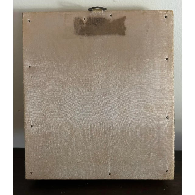 Paint Vintage Miniature Italian Floral Still Life Oil Painting in Gold Frame For Sale - Image 7 of 7