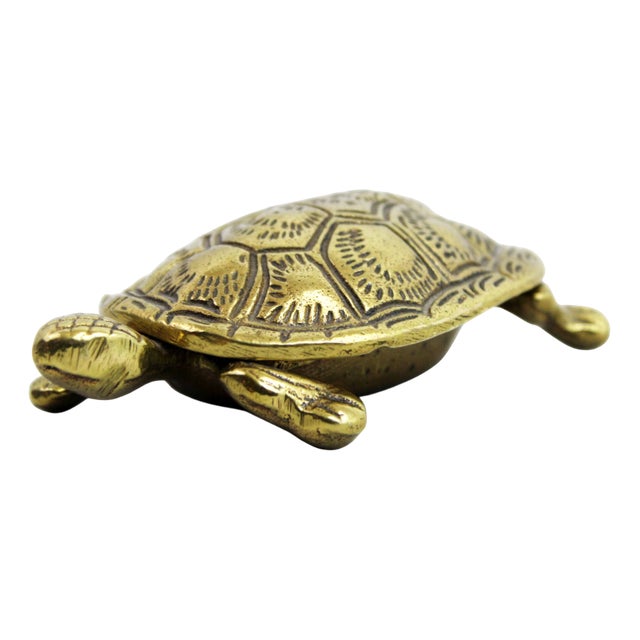 Vintage Brass Turtle Ashtray, 1960s For Sale