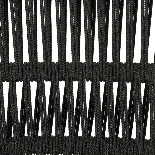 Palma Modern Black Weave Outdoor Dining Chair For Sale In Los Angeles - Image 6 of 9