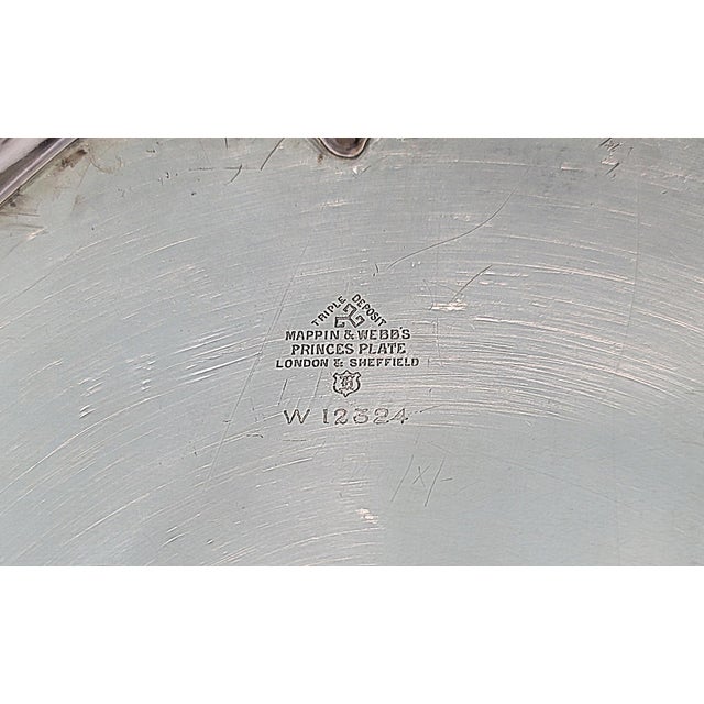 Large Sheffield English Mappin & Webb Silverplate Serving Tray c.1860s For Sale - Image 13 of 13