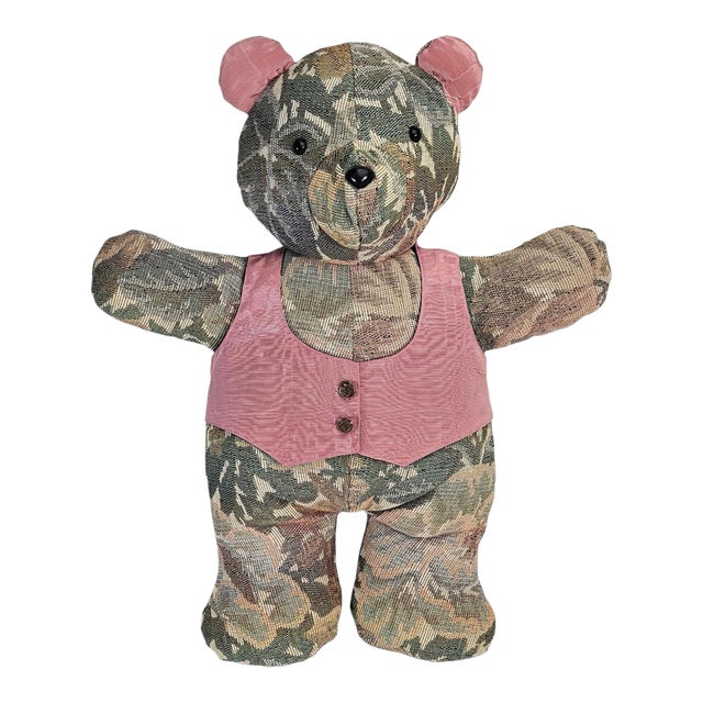 Floral Tapestry Tapestry Stuffed Toy Bear For Sale