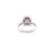 1.51 Carat Pink Sapphire Diamond 14 Karat White Gold Engagement Ring, Size 6.5 For Sale - Image 4 of 12