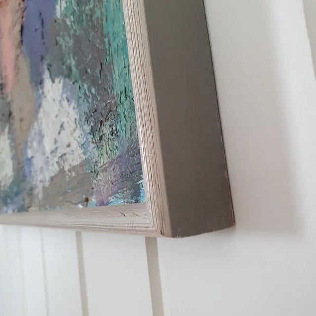 1960s Mid-Century Swedish Abstract Figurative Oil Painting "Gruppen" by Gösta Falck For Sale - Image 12 of 18