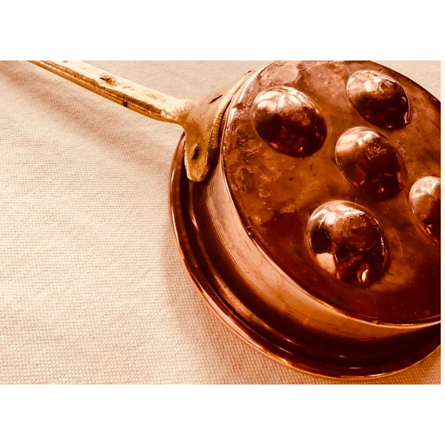 French Copper Pan With Long Handle - Handmade 1950s For Sale - Image 13 of 18
