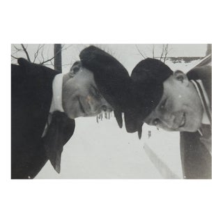 Early 20th Century Snapshot Photograph Two Guys Goofing Off For Sale