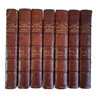 1842-46 First Edition 7-Volume Set Diary and Letters of Madame D’Arblay by Frances “Franny” Burney Engraved Portraits For Sale