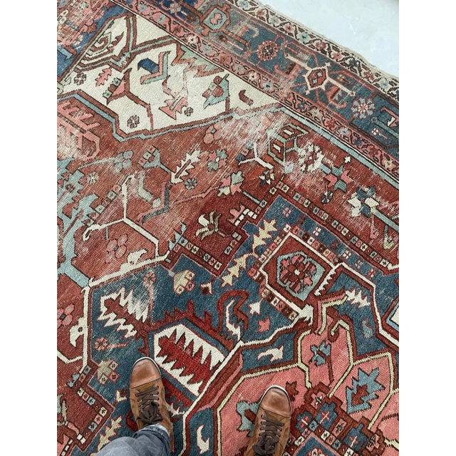 Slender European Sized Antique Heriz-serapi Rug - 8.2 X 13 | Chairish