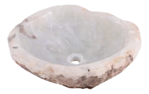 Large Handcarved Geode Sink Crystal Agate Semiprecious Stone