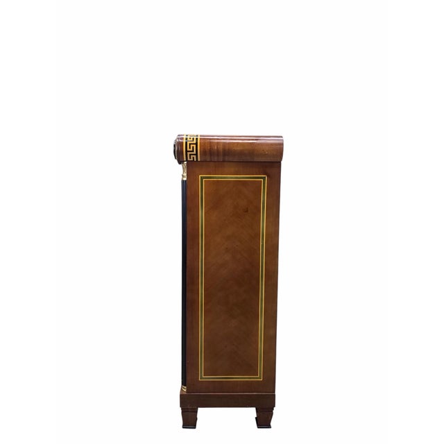 Late 20th Century Neoclassical Empire Revival Mahogany Bar Cabinet For Sale - Image 11 of 12