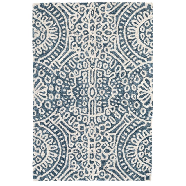 2020s Dash & Albert by Annie Selke Temple Ink Micro Hooked Wool Rug, 5' x 8' For Sale - Image 5 of 5