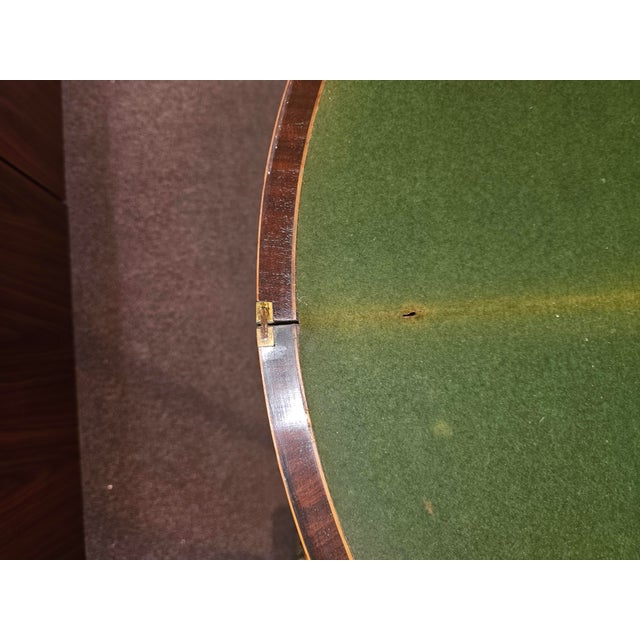 18th Century Georgian Hand Painted Demi-Lune Game Table For Sale - Image 17 of 17