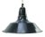Vintage French Industrial Blue and Black Enamel Pendant Light For Sale