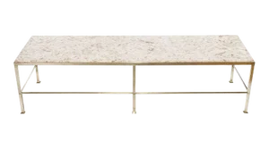 Edward Wormley for Dunbar Solid Brass & Marble Coffee Table