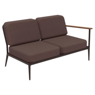 Nature Chocolate Double Left Modular Sofa by Mowee For Sale