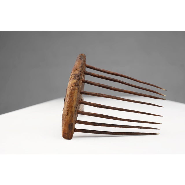 French Primitive Wool Comb, 16th Century For Sale - Image 4 of 9