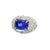 Contemporary 7.49 Carat Tanzanite Diamond 18k White Gold Ring, Size 6.75 For Sale - Image 3 of 8