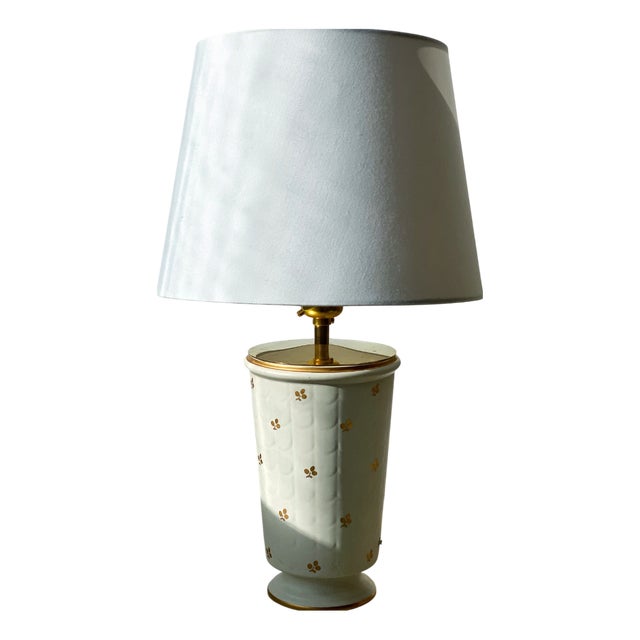 Stoneware Table Lamp by Wilhelm Kåge for Gustavsberg, 1940s For Sale