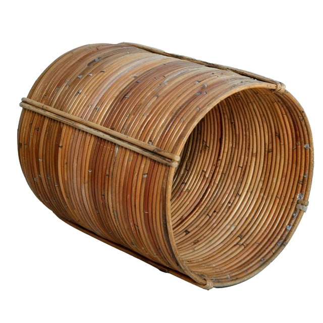 Mid 20th Century Handmade Reed Planter/ Basket For Sale In Los Angeles - Image 6 of 7