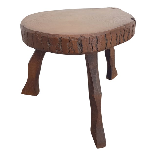 Mid-Century Brutalist Tree Trunk Side Table, 1960s For Sale