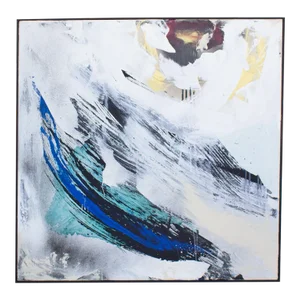 “White Tree Kimono” Abstract Acrylic and Enamel on Canvas Painting by Martha Kaplan