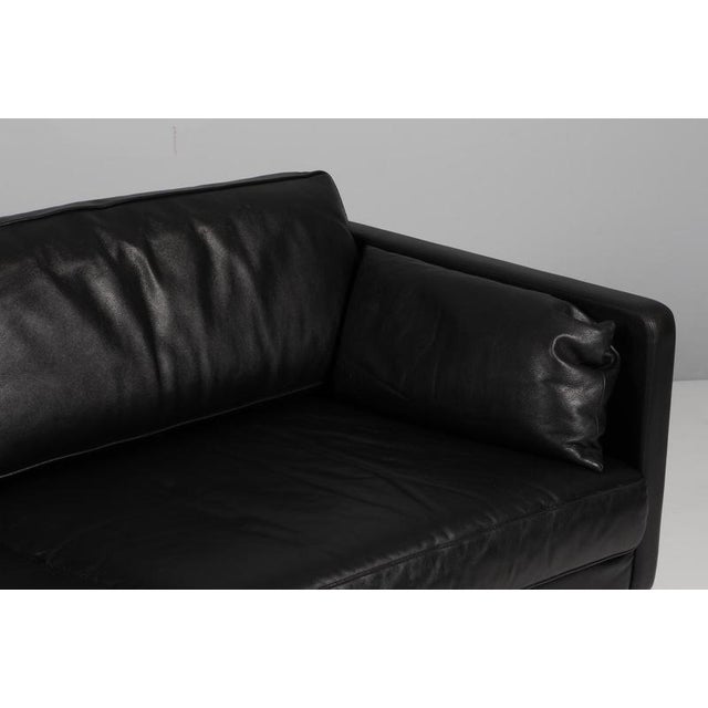 Model 220 3-Seater Sofa in Black Leather by Erik Jørgensen For Sale - Image 4 of 7