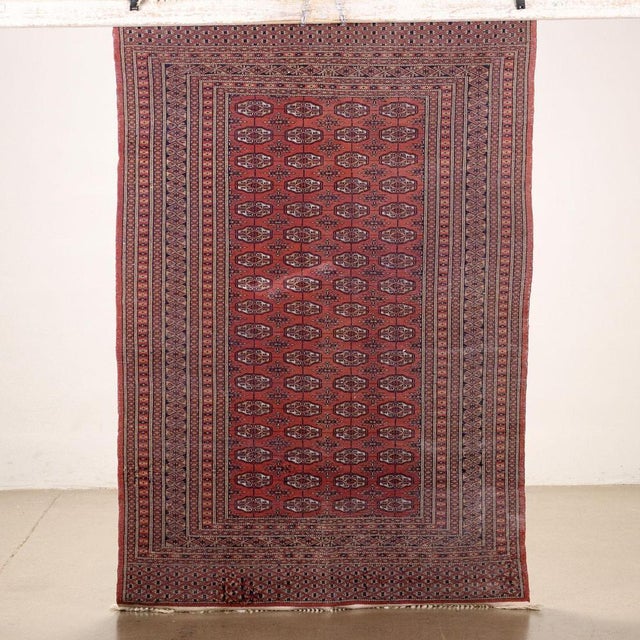 Bukhara Rug in Cotton & Wool Thin Knot For Sale - Image 6 of 12