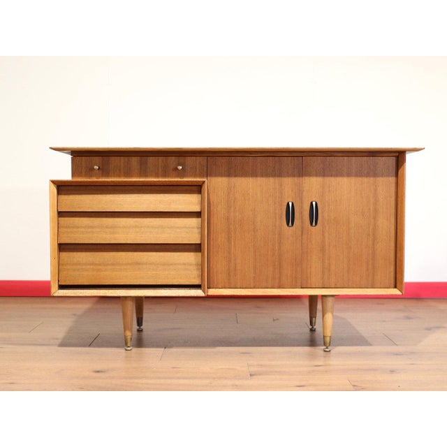Mid Century Modern Vintage Teak Credenza Sideboard by Beautility Danish Style For Sale In Greensboro - Image 6 of 15