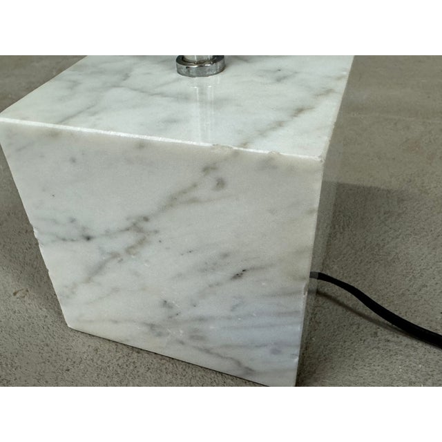 Chrome Robert Sonneman Style Chrome and Marble Floor Lamp For Sale - Image 8 of 8