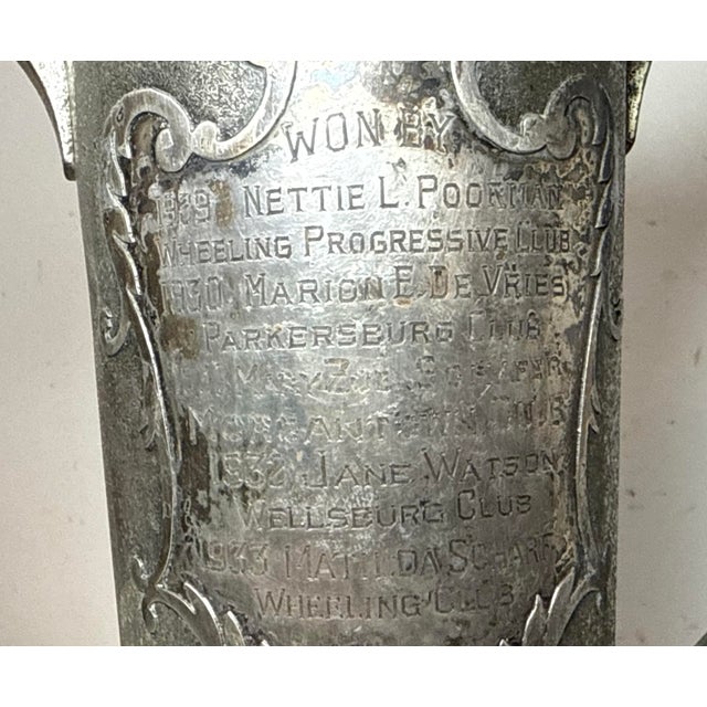 1930s Antique 1930's Sterling Silver & Bronze Lyle Cup Engraved Speaking Trophy Award For Sale - Image 5 of 14