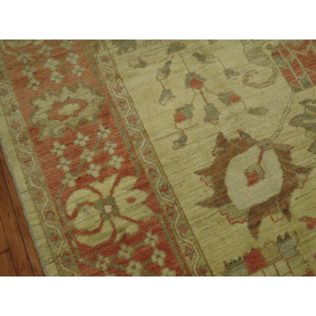 Vintage Zabihi Collection Inspired Turkish Oushak - 9'10" x 11'9" For Sale - Image 9 of 12