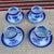 A Set of 4 Copeland Spode Fitzhugh Blue Demitasse Cups and Saucers, Circa 1960’s For Sale - Image 12 of 12