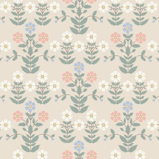 SAMPLE - Boråstapeter Sippor Wallpaper In Multi For Sale